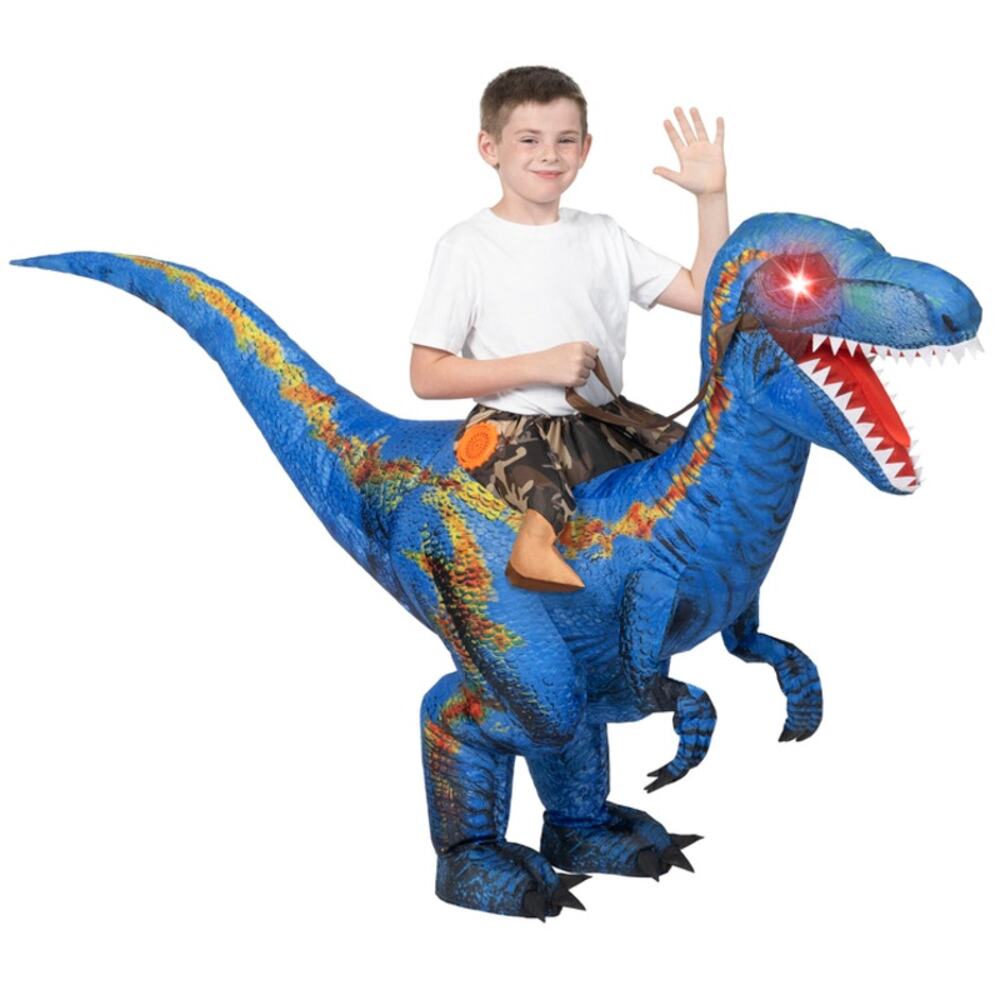 Spooktacular Inflatable Ride On T Rex Costume LED Size Medium